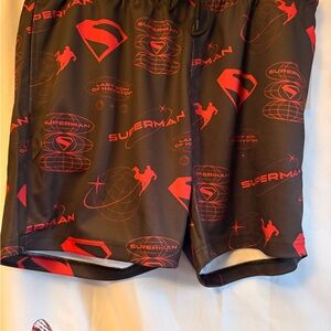 DC Comics Superman Black and Red Swim Shorts